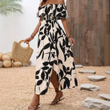 2025 Summer New Sexy Body-Print Shoulder Dress HZ1208