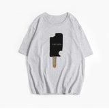 Hot Sales Of Retro Simple Print T-Shirts In The Summer Free-Round Collar Pure Cotton Short Sleeves HZ1208