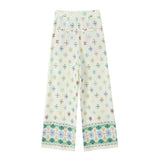 2025 Women's Linen-Blend Printed Trousers 2154 HZ1208