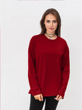 Spring 2025 New Hot Pure Color Long-Sleeved T-Shirt Women Loose Cotton Collar Base Top HZ1208