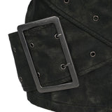 25 Spring New Personalized Super Large Metal Buckle Cross Retro Washing Pu Leather Skirt 1670 HZ1208