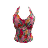 Real-Pat On-Tlap Sling Sling Sleeve Sleeveless Coat With Chest Pad Crumb Lace Hanging Back Sleeveless Top 9263 HZ1208