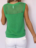 Coarse Needle Woven Dry Breathable Tuk Hollow Loose Leisure Knitting Vest HZ1208