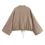 2025 Women's Round Collar Short Jacket Jacket 8247 HZ1208