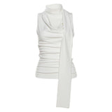 2025 Spring And Summer New High-End Sexy Inside Sexy Neck Ribbon Design Sling Vest Woman HZ1208