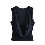 2025 Spring Dress Women's New Dew-Planted Velvet Net Sleeveless Top 3067134 3152530 HZ1208