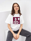 Hot Sale Ins T-Shirts For Women's Summer New Loose Round-Neck Cotton Short-Sleeved Top HZ1208