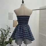 Spicy Wind Shoulder-To-Shoulder Tectorge Sling Waist-Le-Legged Skirt Wrapped-Sleeved Top 9231 HZ1208