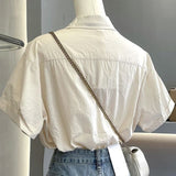 Women's Top 2025 Summer Summer High-End Niche Design Shirts Are Particularly Age-Old French Professional Shirts HZ1208