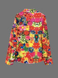 2025 Spring And Summer New Women's Button-Print Casual Shirt Top HZ1208