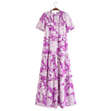 2025 Women's New Cotton-Print T-Shirt With Loose Cake Dress 8744 HZ1208