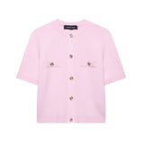 Z Spring 2025 New Women's Short-Sleeved Simple Fashion Knitted Jacket Skirt 1822025 1822025 HZ1208