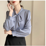 Bunter White Shirt Female Long Sleeve Spring Design Fashion Niche Shirt Professional Interview HZ1208