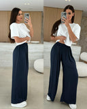 2025 Summer Leisure Wide Legs Burst Loose Casual Fashion Trousers Women HZ1208