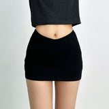 2025 Summer New Thai Hottie Sexy Low V Waist Tight Body Slim Ass Skirt Skirt Mini Short Skirt HZ1208