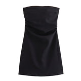 Spice Girls Collared Braided Shoulder Dress Women's New Sexy High-Waisted Body-Suited Ass Skirt HZ1208