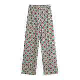 2025 Women's Geometric Printing Wide Casual Hanging Short-Sleeved Shirt 1660 HZ1208