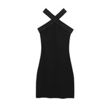 Z Women's Elastic Hanging Neckless Short Dress Women 5584183 HZ1208