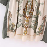 2025 Women's V-Neck Loose Embroidery Dress 3584 HZ1208
