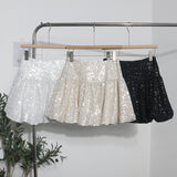 Ballet Style Glide Half-Dress Lumbar Buds Small Black Dress Anti-Light A Word Umbrella Skirt 8295 HZ1208