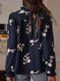2025 Spring And Summer New Women's Shirt Women's Long-Sleeved Embroidered Chiffon Shirt Top HZ1208