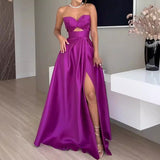 Sexy Women's New Famous Deep V Hollow Dress Open Fork Hollow Dress HZ1208