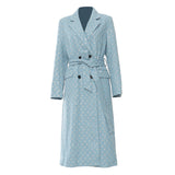 25 New Heavy Industry Beads Cowboy Long Wind Coat Coat Coat Female 1760 HZ1208