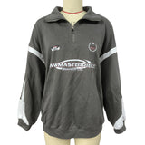 Street Sports Half Zippered Sweater Women Spring And Autumn Retro Letter Printing Ball Collar Coat HZ1208