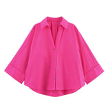 Z2025 New Fashion Women's Wide-Sleeved Silk Silk Dress Silk Women's Long-Sleeved Shirt Tide 2246902 HZ1208