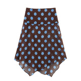 Z New Thin Scarf Wave Dot Hanging Neck Top Asymmetric Dress Set Women 3756352 6929511 HZ1208