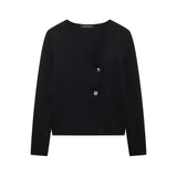 Autumn New Asymmetric Button Decoration Knitted Cardigan Jacket 4192124 HZ1208