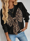 Autumn And Winter Vintage Leopard Long-Sleeved Coat Top HZ1208