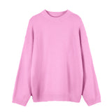 Lazy Soft-Gried Gray Sweater Woman 2025 Autumn And Winter Loose Thick Sheep Velvet Collar Knitted Shirt HZ1208