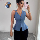Women's Sleeveless Spring And Summer Thin Temperament Waist Dress HZ1208
