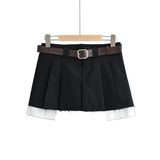 Summer New Babes Work Dress Short Skirt Fashion Academy Hairy 100-Folded Skirt Sexy A-Shaped Skirt HZ1208