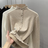 Korean Chic Autumn Vintage Leopard Print Collar Single Buckle Loose Leisure Long-Sleeved Shirt Topess HZ1208