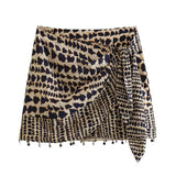 2025 Women's Printed Double Lint Mini Skirt 9345 HZ1208