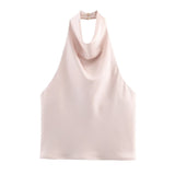 2025 Summer New Silk Hysm Texture Hanging Neck Dress 3203317 Vatry Dress 3210317 HZ1208