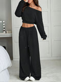 Women's Clothing 2025 Autumn And Winter New Fashion Tops Fit Casual Trousers Set HZ1208