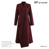 25 New Super Beauty Angola Red Personality Suit Collar Long Blazer Wind Coat 1790 HZ1208