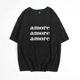 Hot Ins Wind Printing T-Shirts For Women's Summer New Loose Round-Neck Cotton Short-Sleeved Top HZ1208