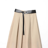 Autumn New With Belt Cape-Type Midi Skirt 1971803756 HZ1208