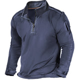 Spring And Autumn 2025 Men's T-Shirt Outdoor Zipper Pocket Long-Sleeved Jacket HZ1208