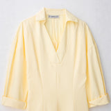 New Summer Collar Shirt Windwear Solid Dress Dress Dress HZ1208