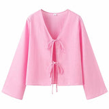 Spring New Women's Women's Dress With Open Shirt Thin Long-Sleeved Top HZ1208