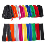 Belt And Dress Blazer 231018 Straight-Fits High-Rise Trousers 2216118 Suit HZ1208