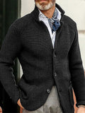 Fashion New Products - Dress Men's Casual Long-Sleeved Pure Color Knit Coat Men's Coat HZ1208