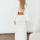 New Spring 2025 Sweater Women's Long Sleeve Sexy Slighted Hottie Style Knitted Dress Girl HZ1208