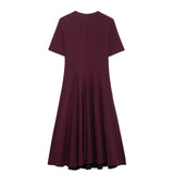 Spring New Wave Wide Swing Short-Sleeved Fan Flute Dress 2648952 HZ1208