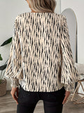 Ladies V Collar Elegant Autumn Shirt HZ1208
